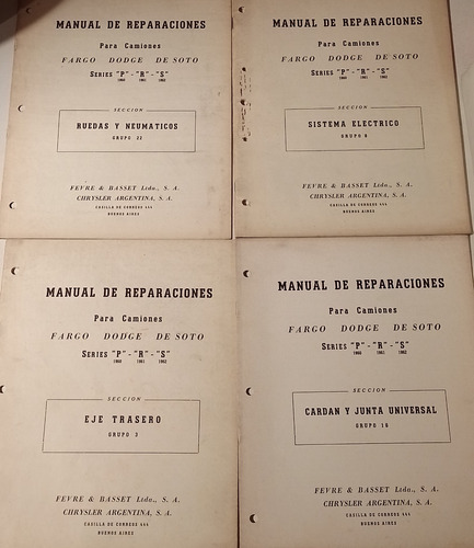 Manual Reparaciones Camiones Fargo Dodge De Soto 1960/61/62