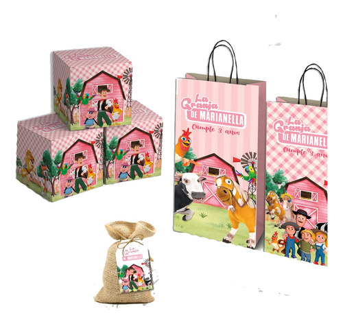 Kit Imprimible La Granja De Zenon Rosa - Personalizado