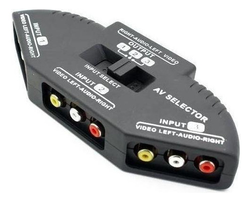 Cable Adapter 3 Way Audio Video Av Rca Composite Switch