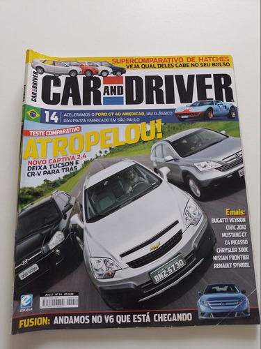 Revista Car And Driver Captiva 2.4 Fusion V6 Mustang Gt Y388