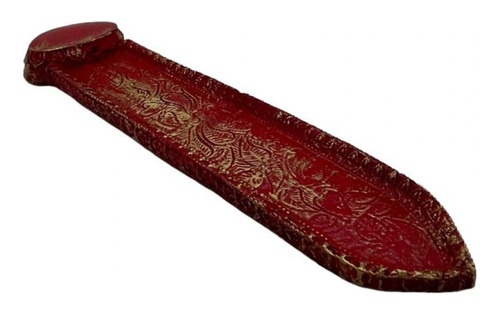 Incensário Régua 23 Cm Universal Vermelho E Dourado