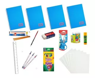 4 Cuadernos Profesionales Monky P. Dura+kit Utiles Escolares