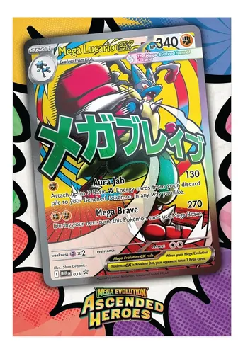 ポケモンカード Mega Lucario プレミアムポスターコレクション Pokémon Tcg Ascended Heroes Poster Mega Lucario Inglês | MercadoLivre
