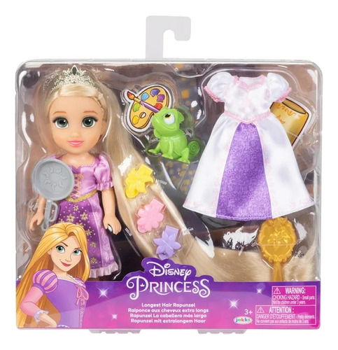 Muñeca Rapunzel Disney Princesas 15 Cm Con Accesorios Mattel