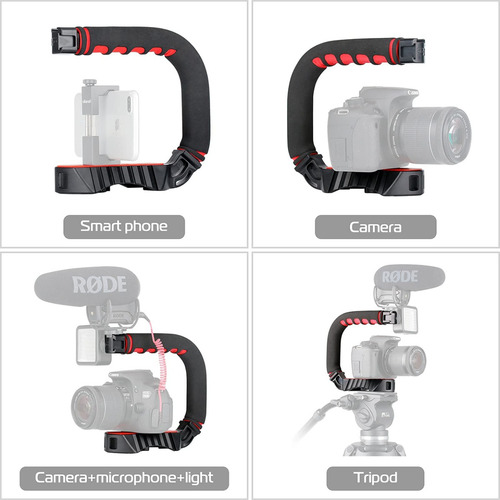 Estabilizador U-grip Luz Vl49 Rgb +micrófono Cardiode + Clip