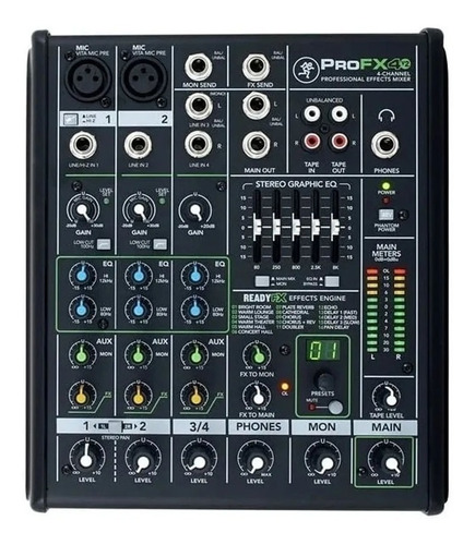 Mackie Pro Fx4 V2 Mixer 4 Canales 2 Mono 1 Estereo Efx 