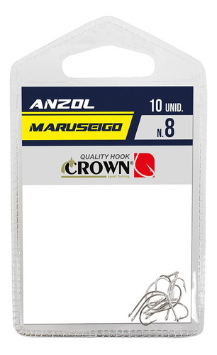 Anzol Maruseigo Níquel N°8 C/10 Ponta Esquerda - Crown