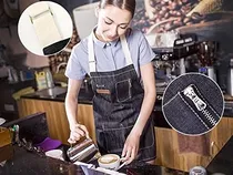 Comprar Delantal De Jeans Para Cafetería, Pastelería, Panadería.
