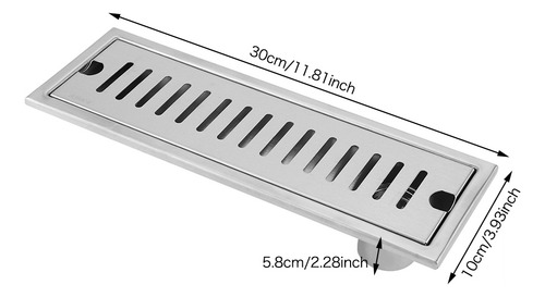 Ducha Rectangular Grande De Acero Inoxidable Floor Drain