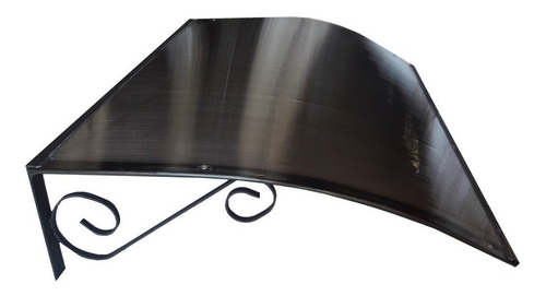 Imagen 1 de 10 de Alero Policarbonato Techo Aleros Hierro Ancho 80cm Puerta