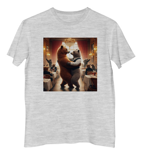 Remera Niño Osos Bailando Abrazados Imagen Tierna