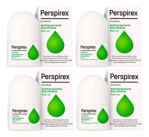 Kit 4 Caixas Perspirex Comfort Roll-on 20ml