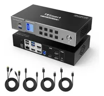 Comprar Conmutador Kvm Usb-c Mst Y Edid, 3 Monitores, 2 Computadoras