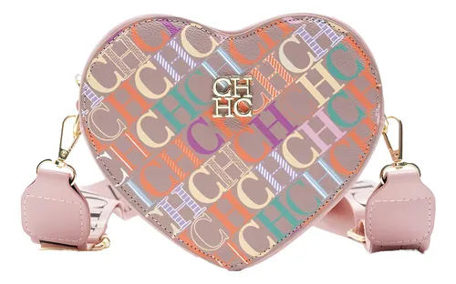 Cartera Bandolera Carteras Ch Luxury Divine Style Rosa Pálido Letras Níquel Rosa Pálido