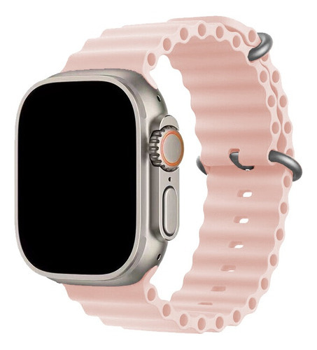 Correa De Silicona Ocean Para Apple Watch Ultra Color Rosa