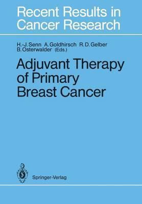 Libro Adjuvant Therapy Of Primary Breast Cancer - Hans-jo...