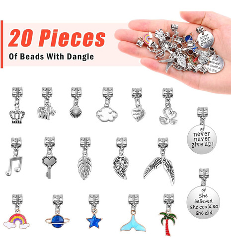 Kit De Fabricación De Pulseras, 85 Piezas De Pulseras De Dij