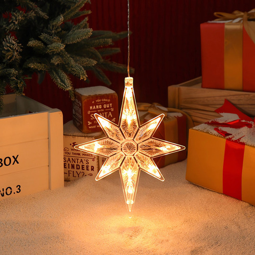 . Lámpara Led Con Ventosa Navideña Con Forma De Estrella