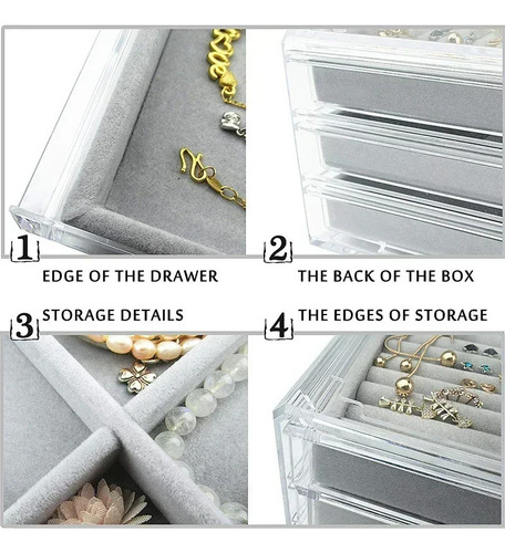 Fe Caja For Guardar Collares, Anillos Y Joyas