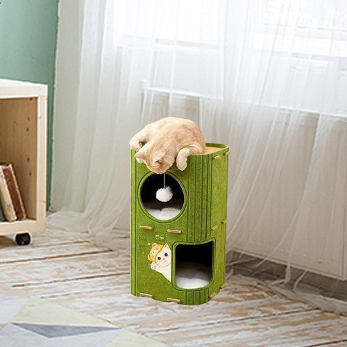 Cama Para Gatos De 2 Pisos, Cueva, TĂșnel Cubierto, Casa