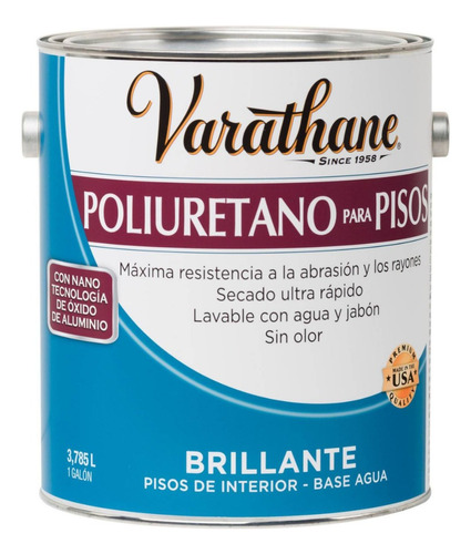 Varathane Plastificante Para Pisos Base Agua 3.78 Lts 