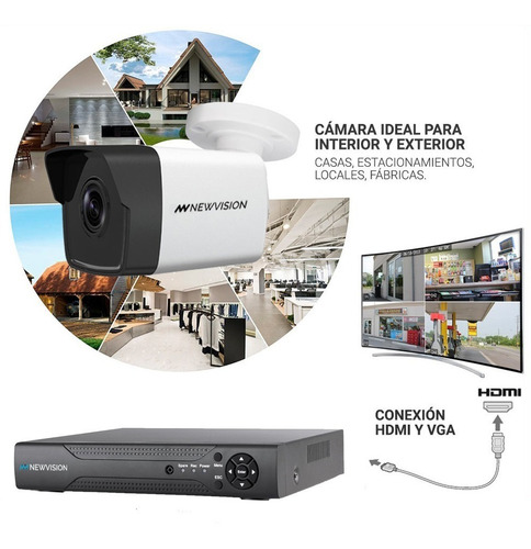 Kit 4 Camaras Seguridad Full Hd Exterior + Dvr 8ch Ip P2p