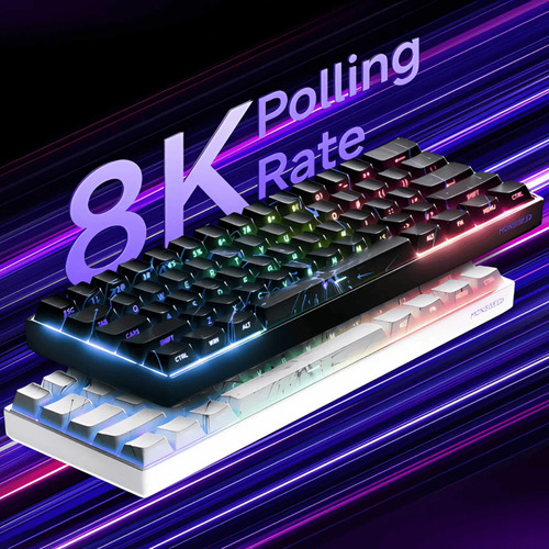 Teclado Magnético Akko Monsgeek 8000Hz Fun60 Pro Preto Idioma Inglês US