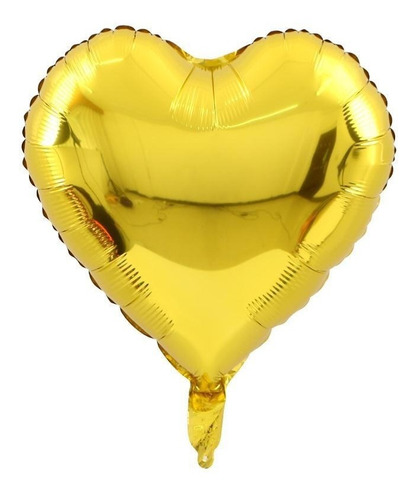 10 Balão Coração Metalizado 45cm Diversas Cores