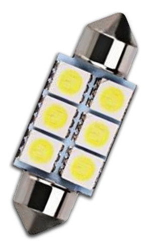 Luz Torpedo 6 Leds 12v 5w Lampada Teto 31 36 39 E 42 Mm