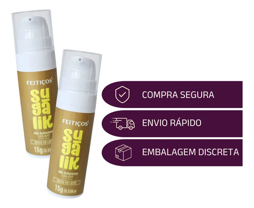 Doce De Leite Gel Sugador Liquido Sugalik Feitiços Beijavel