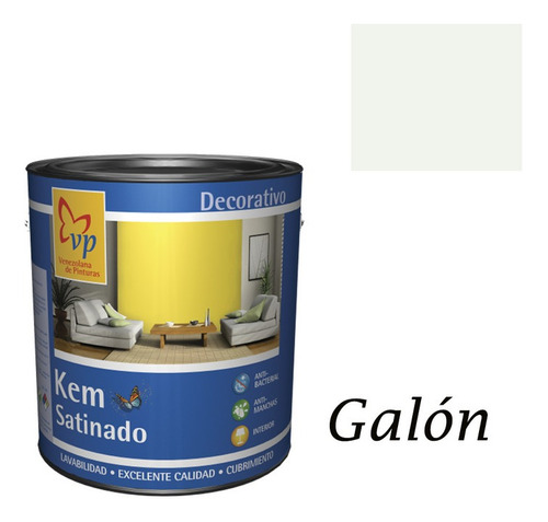 Pintura Satinada Clase A Kem Gris Perla Galón - Vp