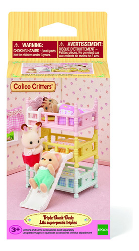 Literas Triples Calico Critters De Furniture Con Almohadas Y