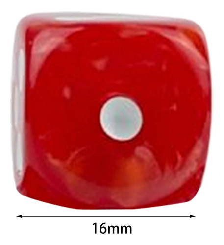 5 X 10 Peças Dados De 6 Lados, Lembrancinhas Vermelho