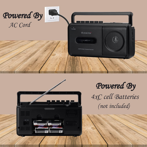 Leitor De Cassetes Portátil Boombox G Keni Am/fm Rádio Estér