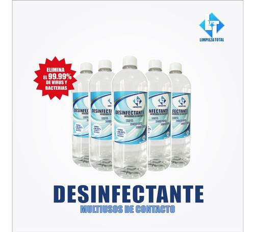 Desinfectante Sanitizante Sales Cuaternarias De Amonio 1 L