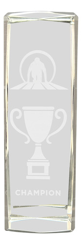 Express Medals 6  Alto Cristal Solido Champion Cube Trophy