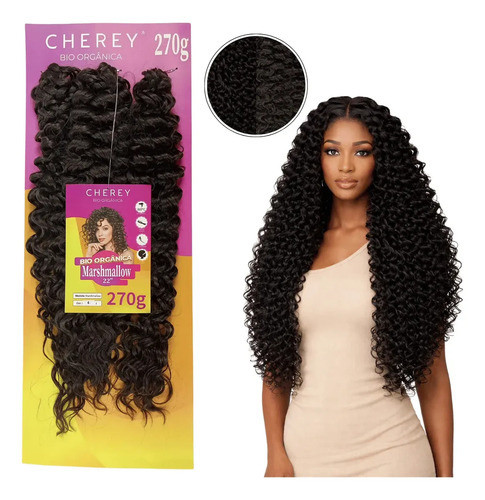 Cabelo Bio Orgânico Marshmallow 270 Gramas Crochet Braids Castanho Médio 04