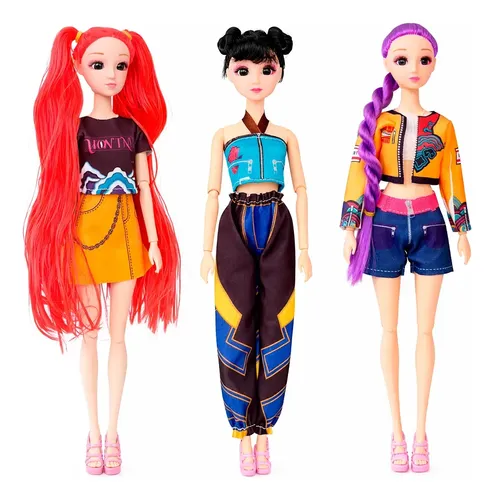 Boneca Musical Demon Hunters Rumi Mira Zoey Guerreiras Kpop