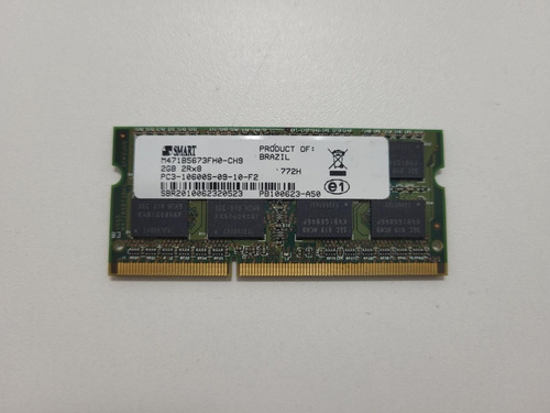 Memória Ram Smart Para Notebook Ddr3 2gb 1rx8 Pc3-10600s (Usado)