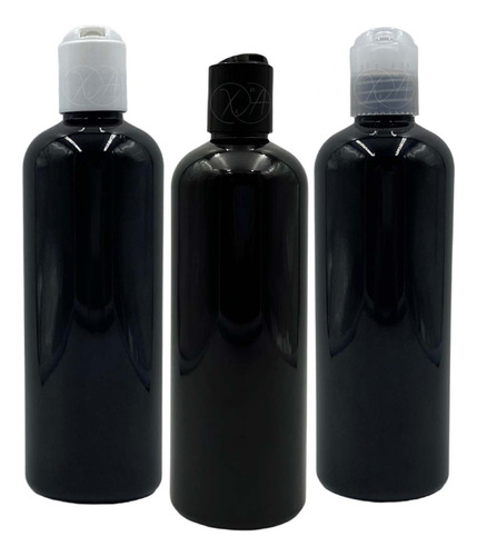 Envases Plasticos Pet Negro 500 Ml Tapa Disco Negra X 100 Pz