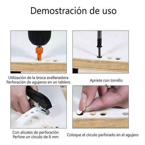 Pinzas Perforadoras Para Carpintería De 8 Mm Con Broca C