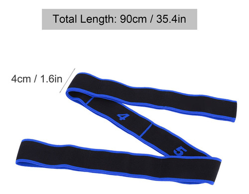 Cinturón De Estiramiento Elástico Para Baile Latino Azul