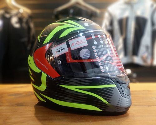 Casco Moto Ls2 320 Evo Jink Mate Negro Amarillo-allmotors -