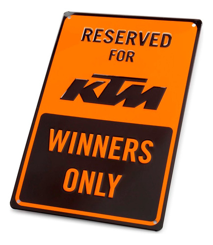 Placa Chapa Decorativa Acero Parking Ktm Original 20 X 30 Um