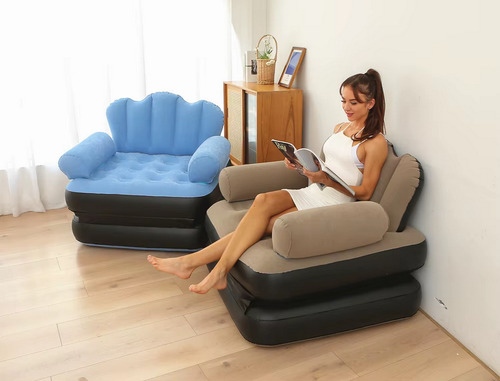 1 Sofa Cama Inflable Portatil Impermeable P/viajes Camping