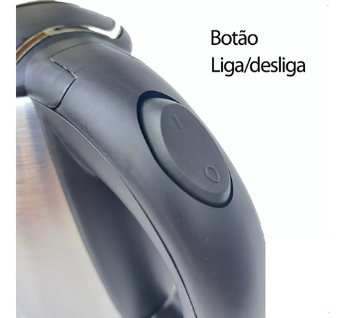 Chaleira Jarra Elétrica ELETRO TOP 1.8l Inox Cor Prateado