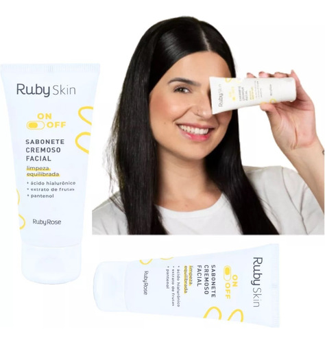 Sabonete Cremoso Facial Skin On Off 100ml 1un - Ruby Rose