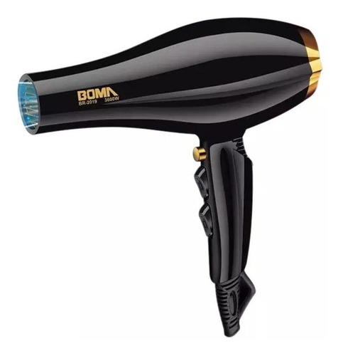 Secador De Pelo Profesional 2200w Boma C/ Difusor Frio Calor Color Negro