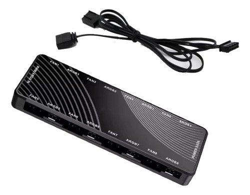 Fan Hub Controlador 8 Fan Argb 3 Pin 5v Pwm