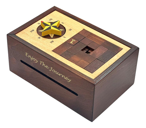 Navegación Enigma Caja Secreta Puzzle Dinero Y Tarjeta Re...
